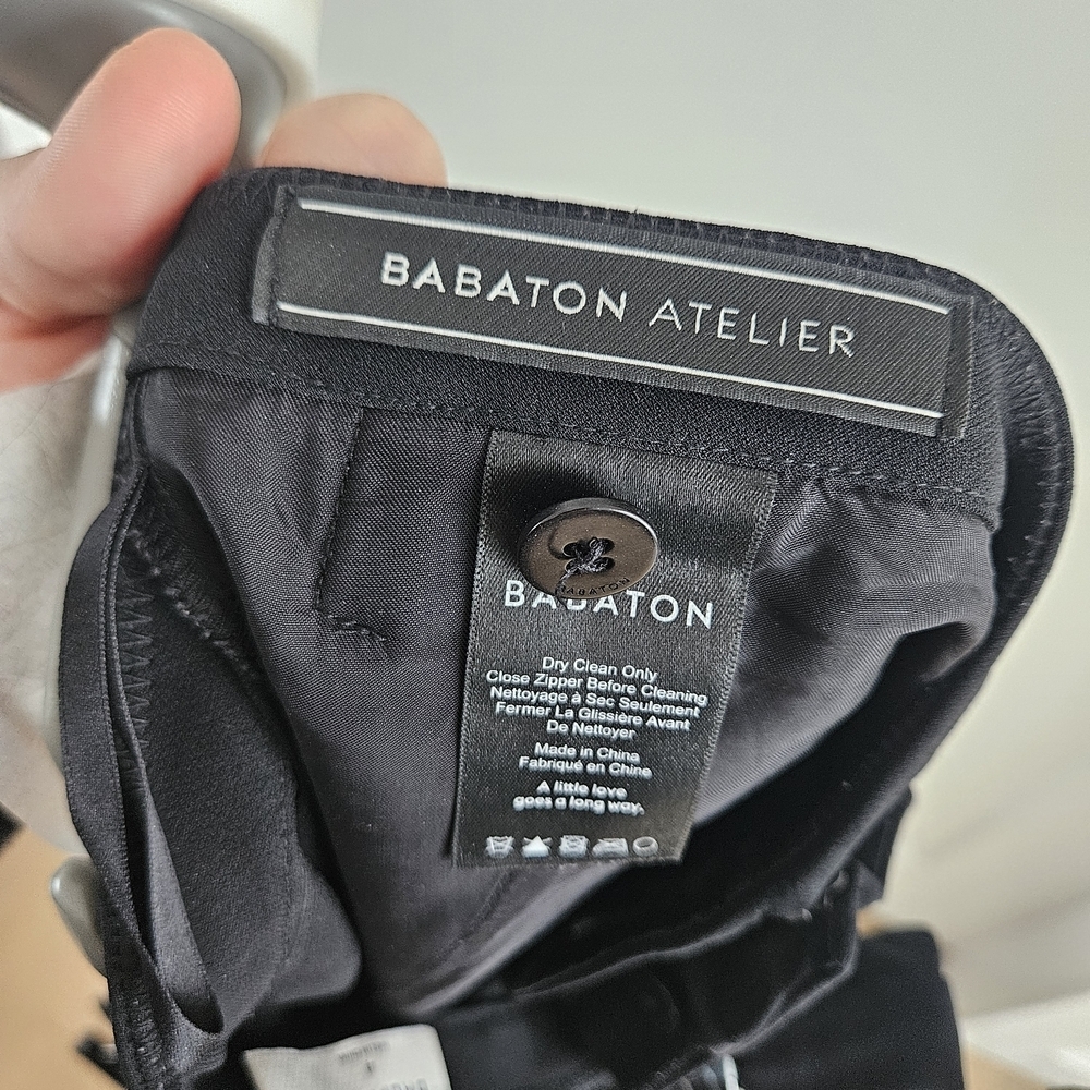 Babaton Atelier Black Cropped Pants Business Officewear Size 4 - Picture 5 of 5
